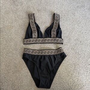 Black and Gold Bikini Set